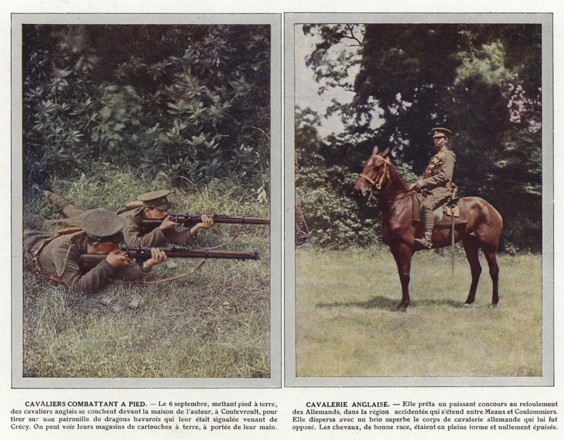 Cavaliers combattant à pied, cavalerie anglaise - Jules Gervais Courtellemont