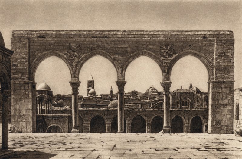 Jérusalem, lieu du Temple (photo n/b) - Karl Grober