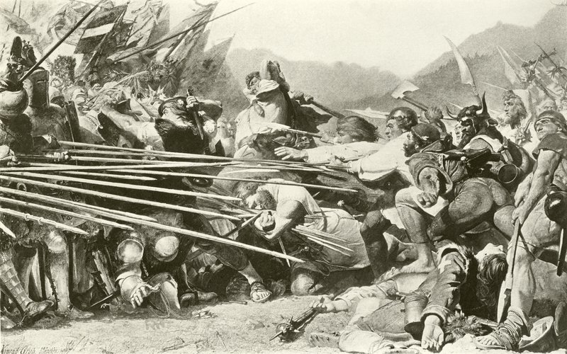 Arnold Winkelried à Sempach (gravure) - Konrad Grob