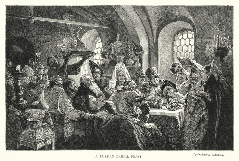 Un festin nuptial russe - Konstantin Egorovich Makovsky