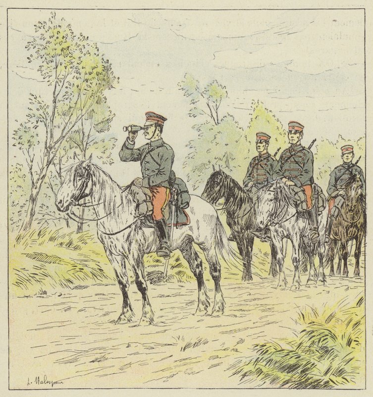 Cavalerie japonaise en reconnaissance - L. Malespine