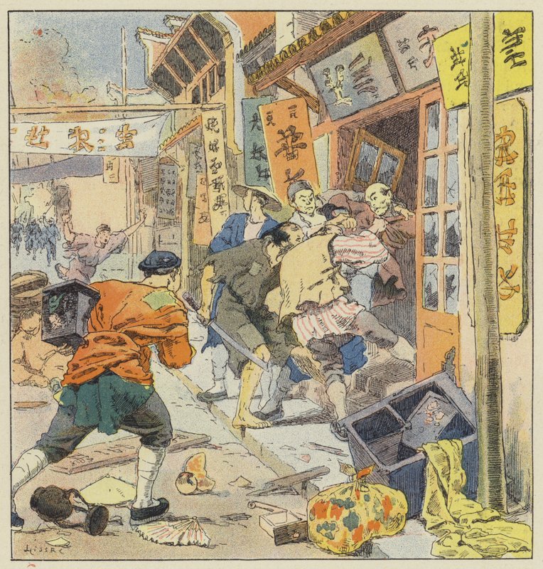 Pillage dans les quartiers chinois, à Dalny - L. Malespine