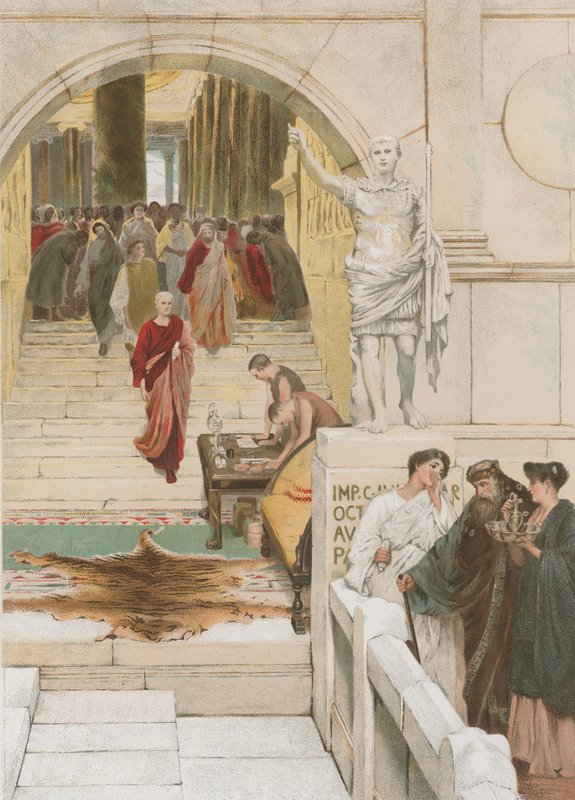 En attendant une audience avec Agrippa - Lawrence Alma Tadema