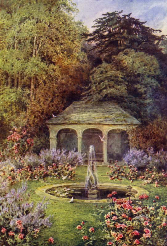 Le Jardin de la Piscine (lithographie en couleur) - Lilian Stannard