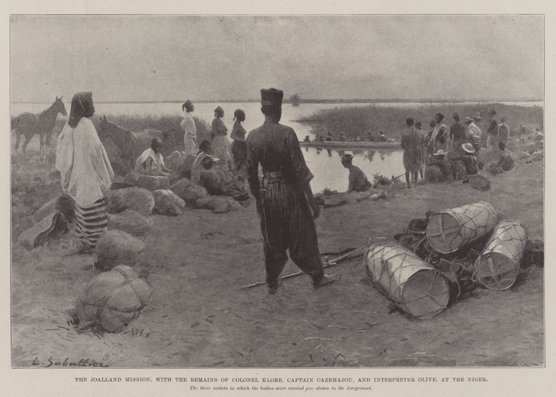 La mission Joalland, avec les restes du colonel Klobb, du capitaine Cazemajou et de l