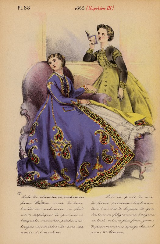 Mode française : 1865, Napoléon III (litho en couleur) - Louis Colas