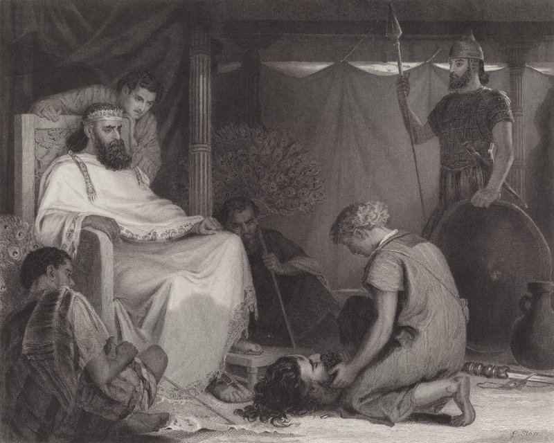 David amené devant Saül - Louis John Rhead
