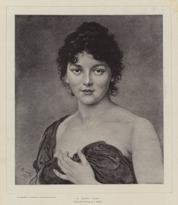 Une fille gitane - Ludwig Knaus