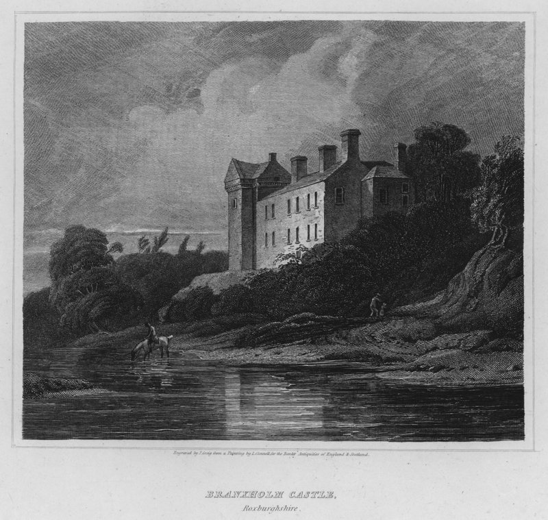 Château de Branxholm, Roxburghshire (gravure) - Luke (after) Clennell