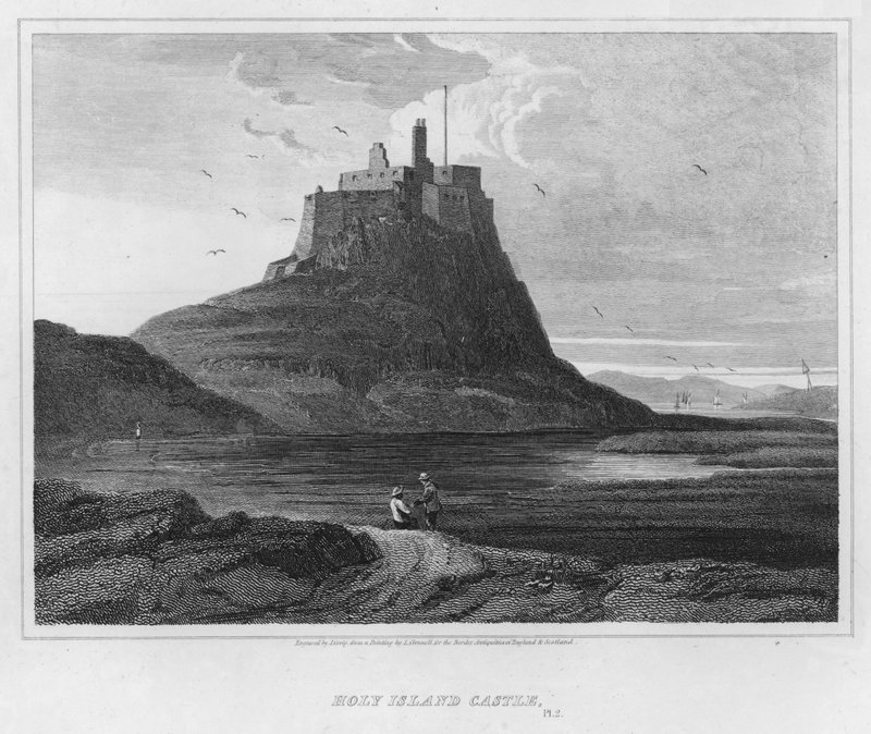 Château de Holy Island (gravure) - Luke (after) Clennell