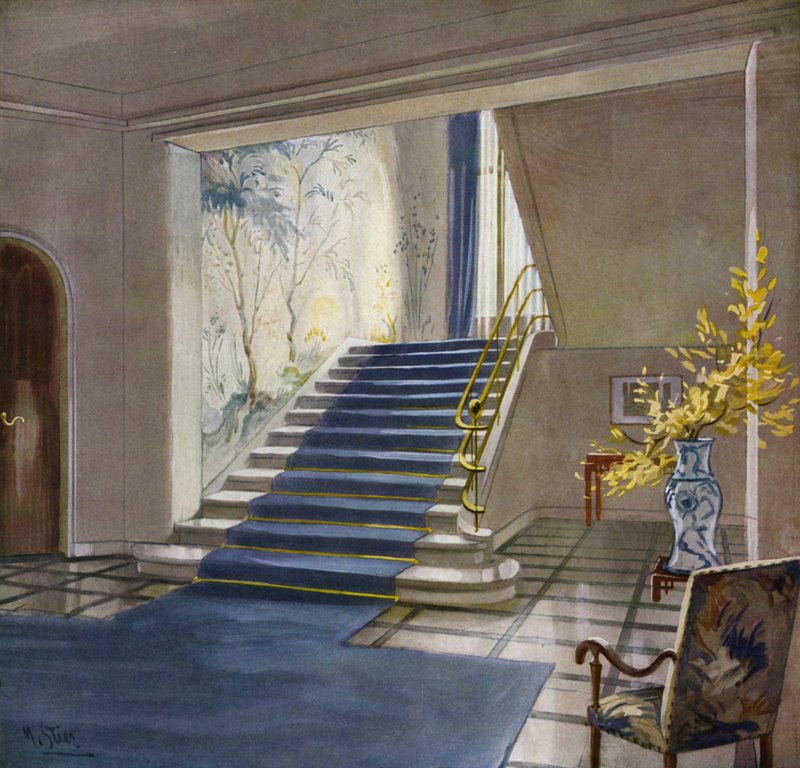 Intérieurs des années 1930 : Escalier - M. Stier