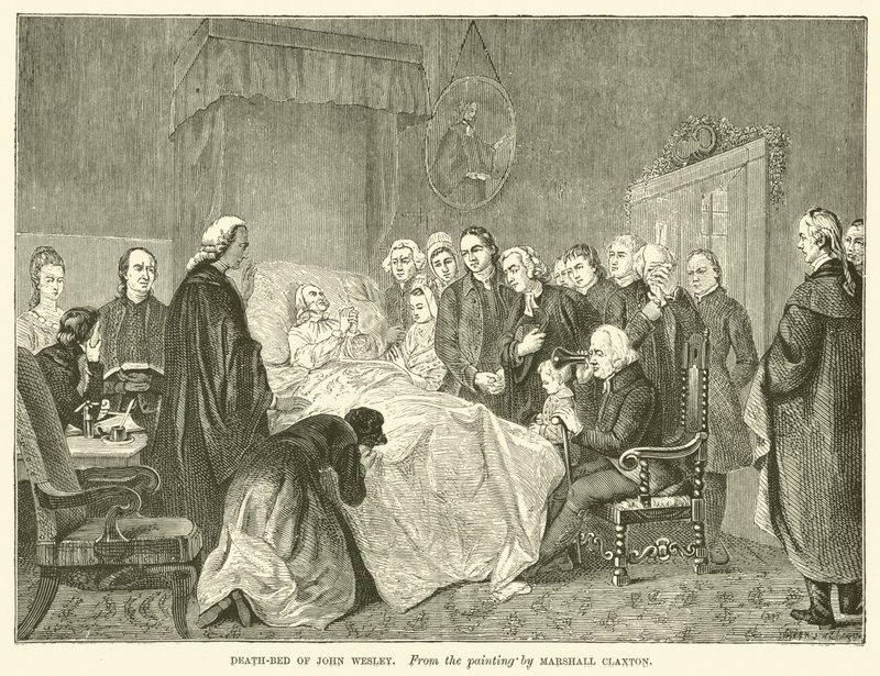 Le lit de mort de John Wesley - Marshall (after) Claxton