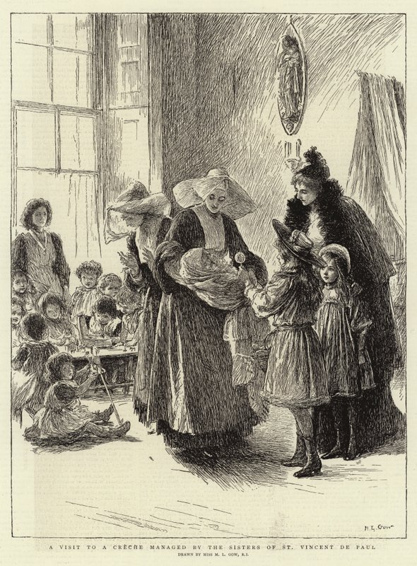 Visite à une crèche gérée par les Sœurs de Saint Vincent de Paul - Mary L. Gow