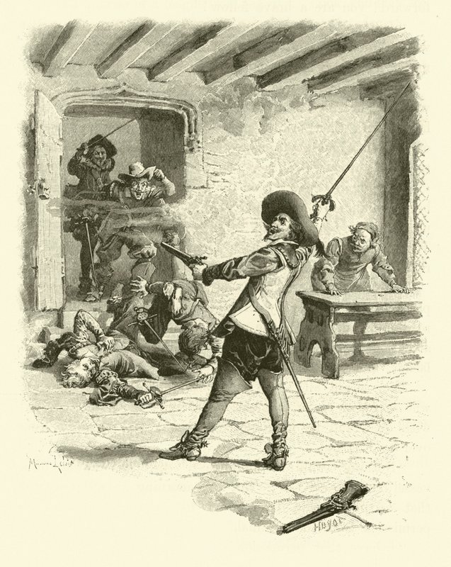 Illustration pour Les Trois Mousquetaires - Maurice Leloir