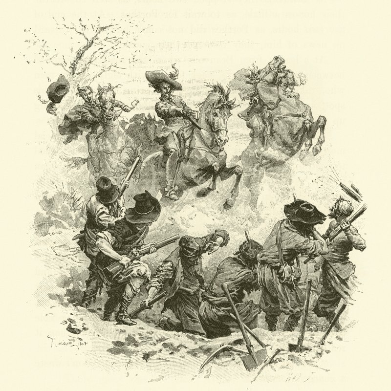 Illustration pour Les Trois Mousquetaires - Maurice Leloir