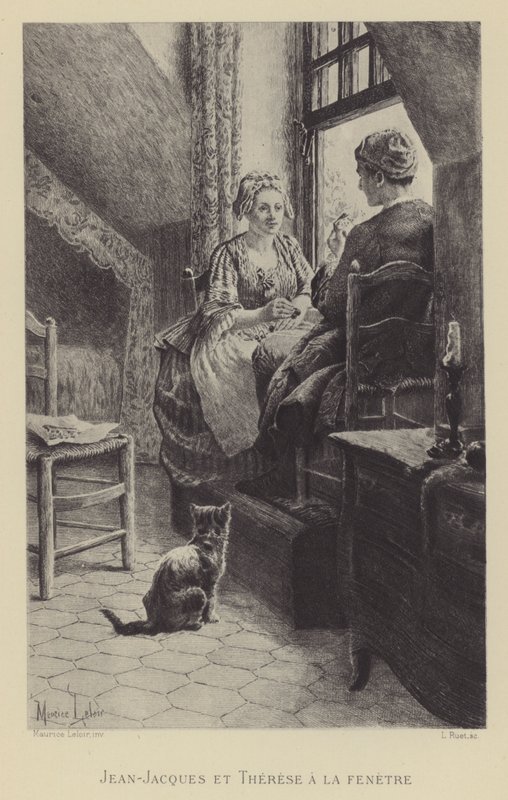 Jean-Jacques et Thérèse à la fenêtre - Maurice Leloir