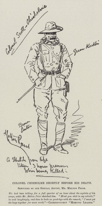 Colonel Chisholme peu avant sa mort - Melton Prior