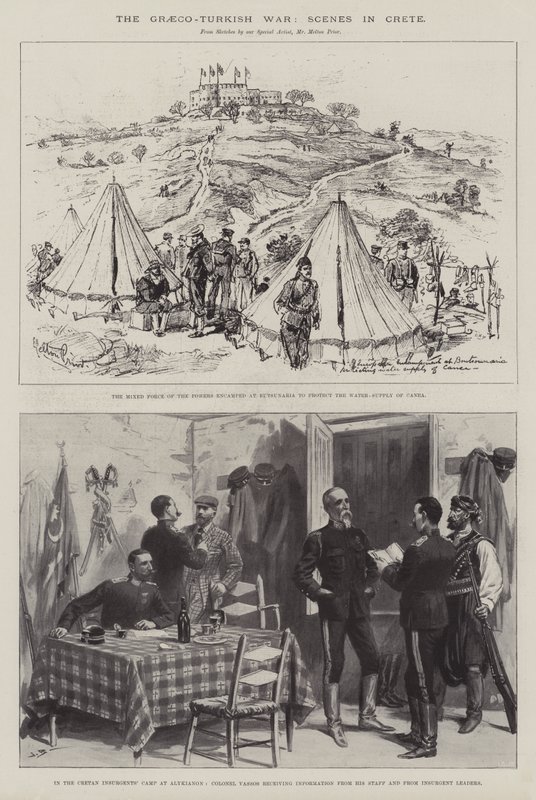La guerre gréco-turque, scènes en Crète - Melton Prior