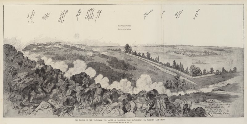 Les Troubles au Transvaal, la bataille de Doornkop, près de Krugersdorp, la dernière résistance du Dr Jameson - Melton Prior