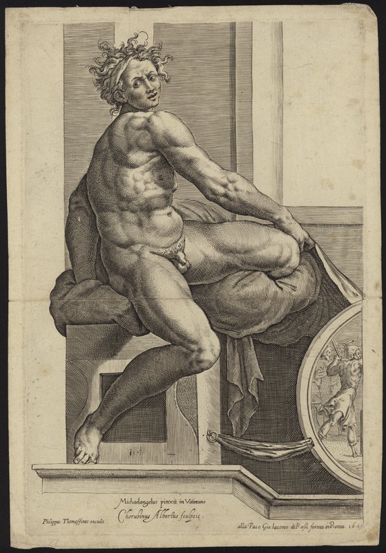 Figure de la fresque de la chapelle Sixtine au Vatican - Michelangelo Buonarroti
