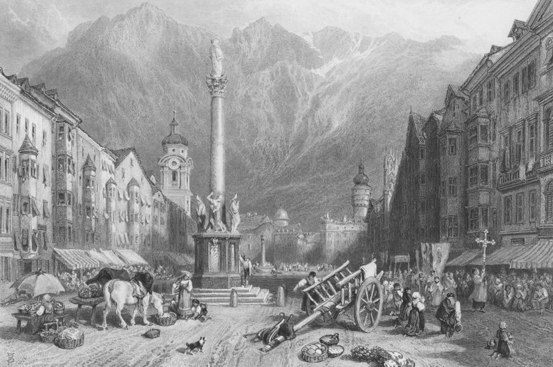 Innsbruck (gravure) - Myles Birket (after) Foster