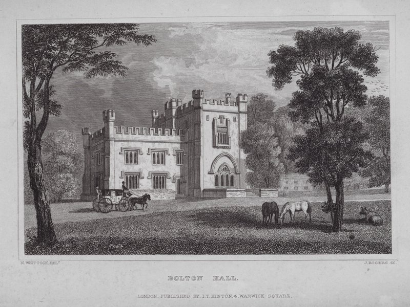 Bolton Hall - Nathaniel (after) Whittock