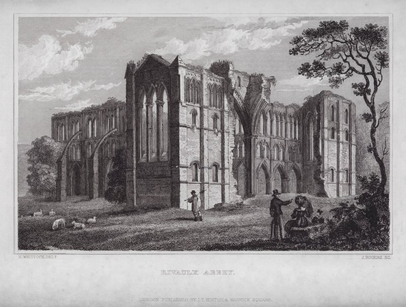 Abbaye de Rivaulx - Nathaniel (after) Whittock