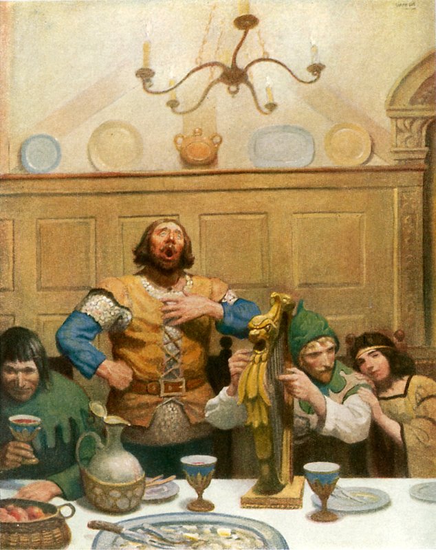 Petit Jean chante au banquet - Newell Convers Wyeth