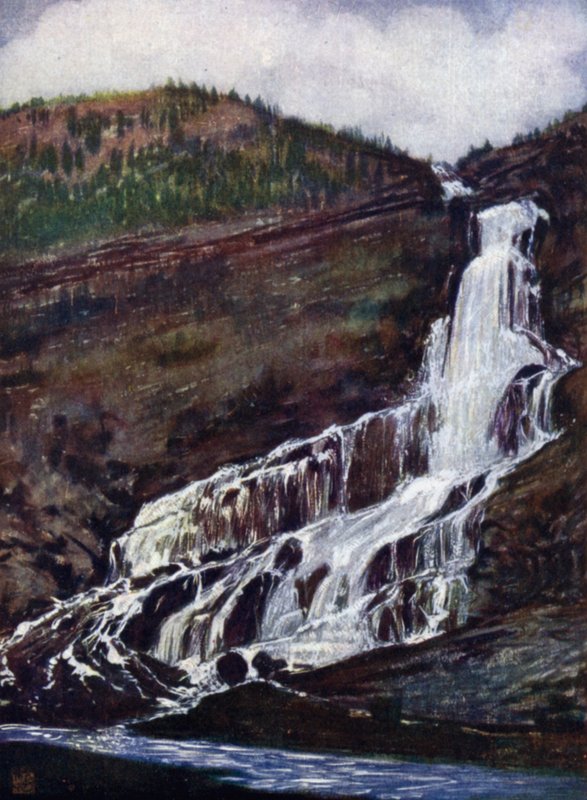 Norvège : Vaefos, Hildal, Hardanger (lithographie en couleur) - Nico Jungman