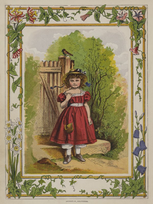 Petite fille en robe rouge - Oskar Pletsch