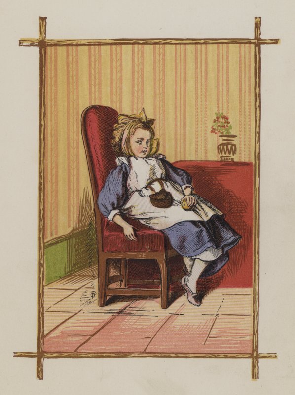 Fille assise sur une chaise - Oskar Pletsch