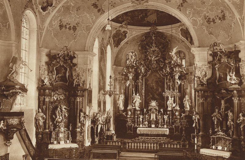 Église paroissiale, Oberammergau, intérieur de l