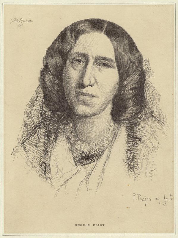 Portrait de George Eliot - Paul Adolphe Rajon