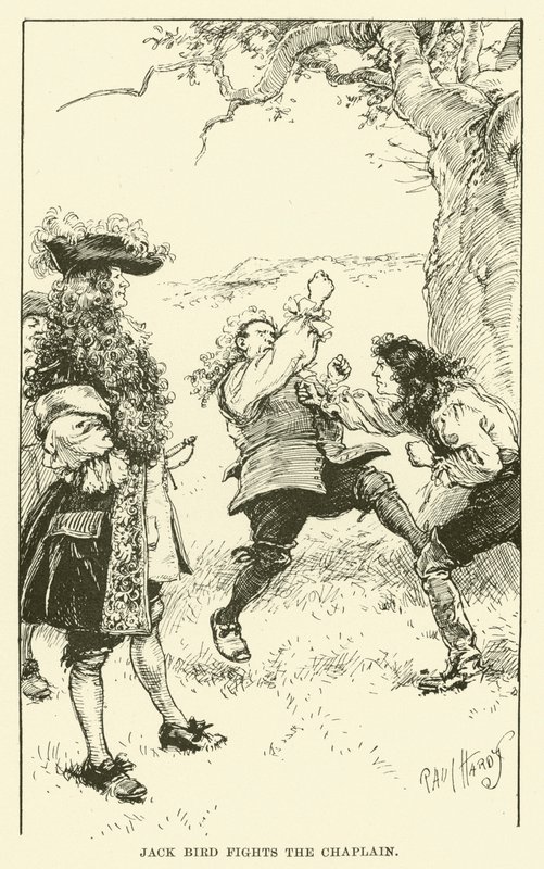 Jack Bird combat le chapelain (gravure) - Paul Hardy