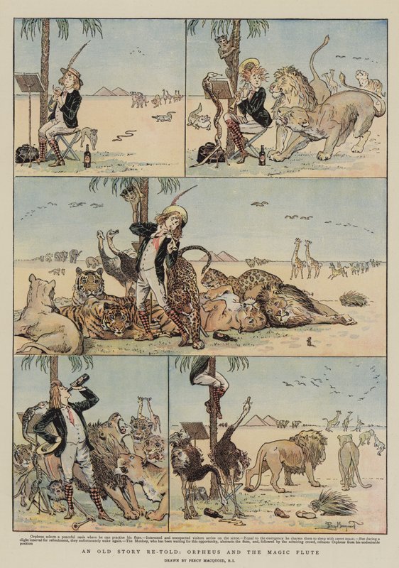 Une vieille histoire racontée à nouveau, Orphée et la flûte magique - Percy Macquoid