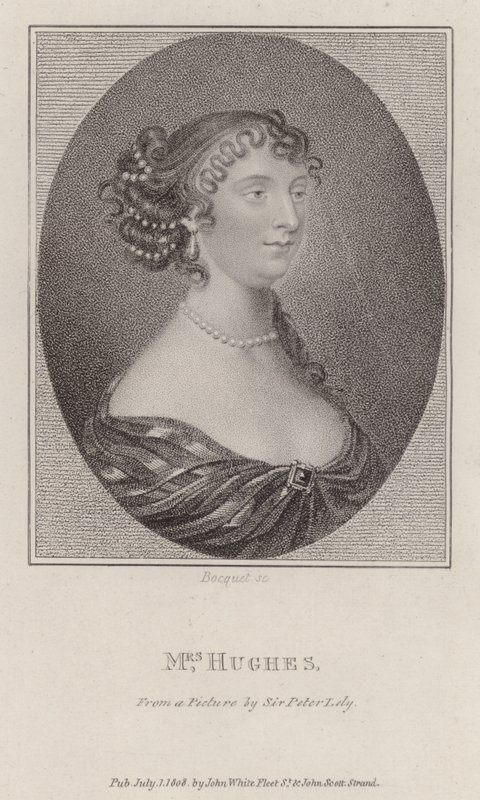 Margaret Hughes, actrice anglaise (gravure) - Peter (after) Lely