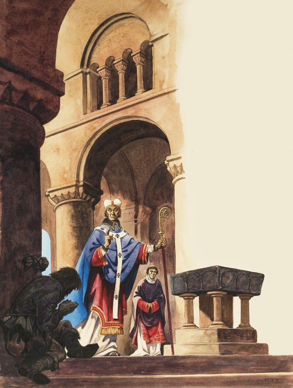 Scène dans une cathédrale normande - Peter Jackson