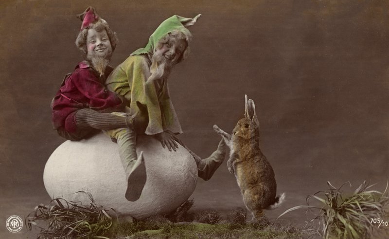 Carte de Pâques avec des elfes - Photographer German