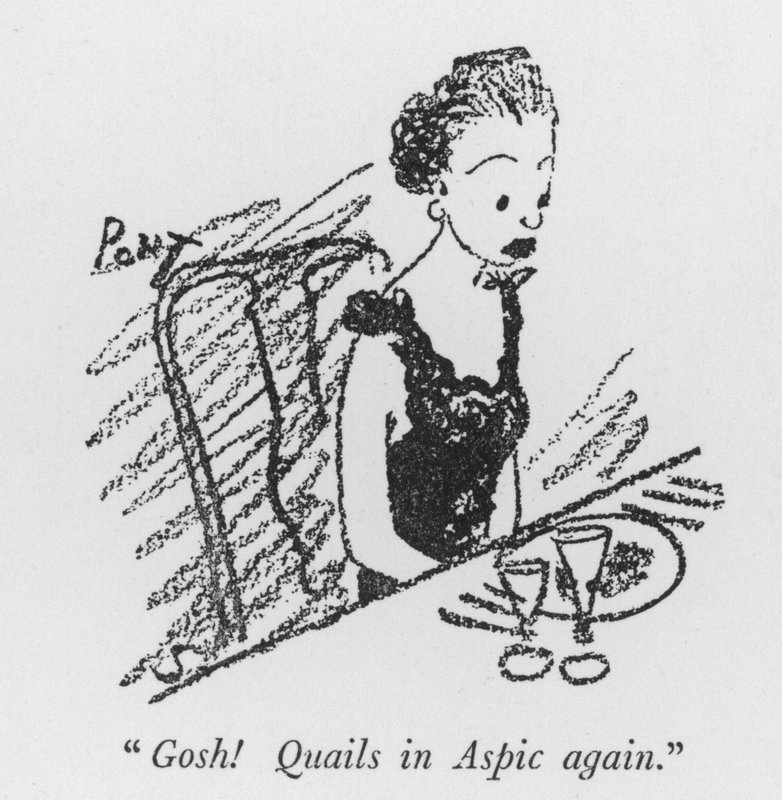 « Oh là là ! Encore des cailles en aspic » (lithographie) - Pont