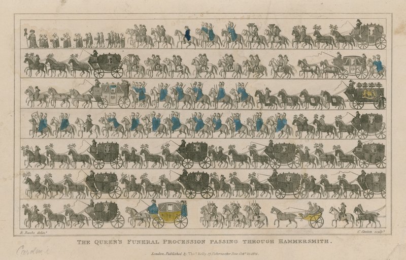 Le cortège funèbre de la Reine passant par Hammersmith - R. Banks