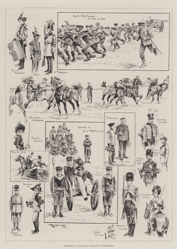 Croquis au tournoi militaire royal - Ralph Cleaver