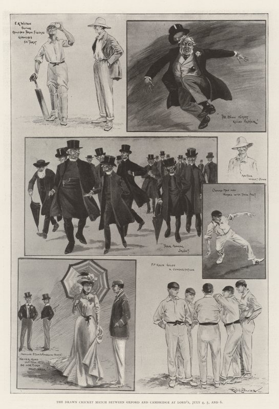 Le match de cricket entre Oxford et Cambridge à Lord