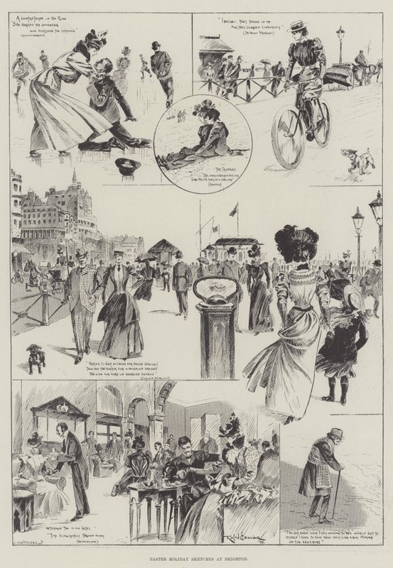 Croquis des vacances de Pâques à Brighton - Ralph Cleaver