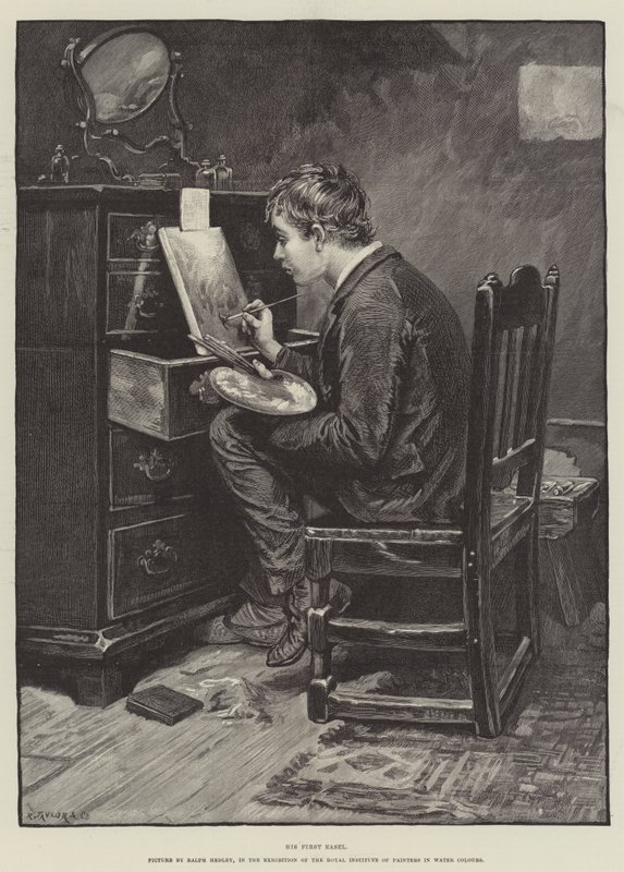 Son premier chevalet - Ralph Hedley
