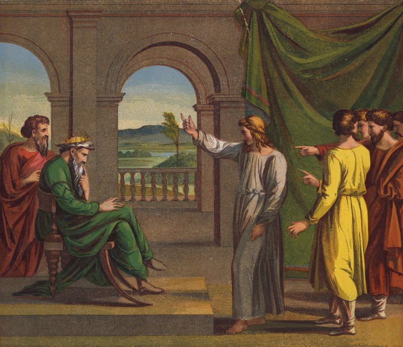 Joseph interprétant le rêve de Pharaon - after Raphael