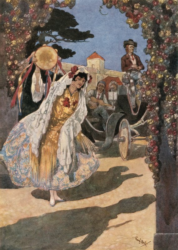 Qui devrais-je voir descendre sinon, la petite gitane ! - René Bull