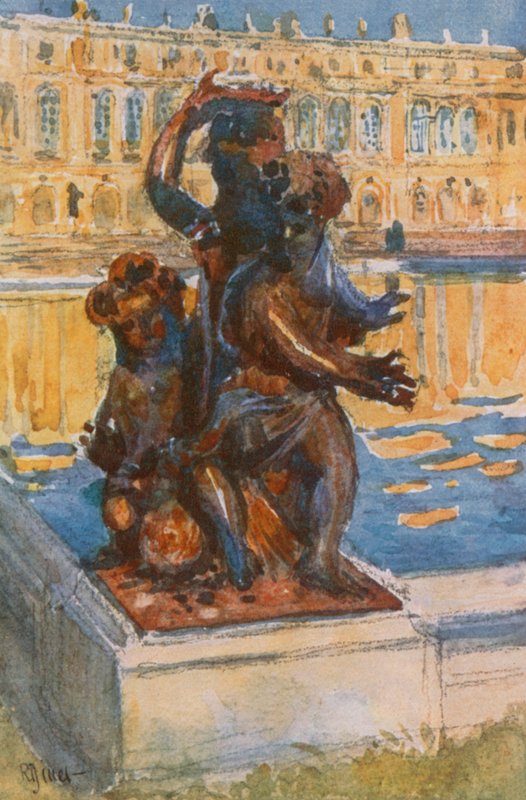 Groupe en bronze sur le Parterre d
