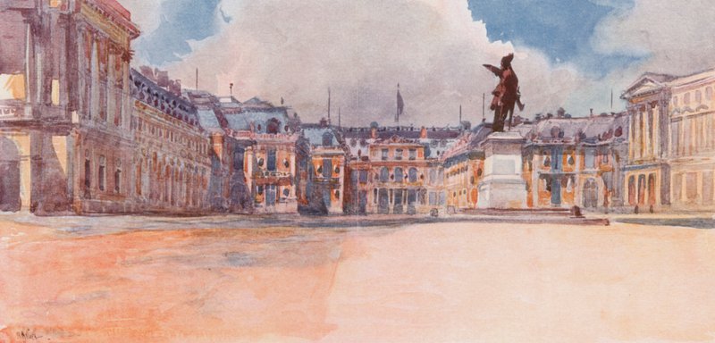 Palais de Versailles, côté face aux cours, Versailles - Rene Binet