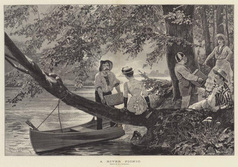 Pique-nique au bord de la rivière - Richard Caton Woodville junior