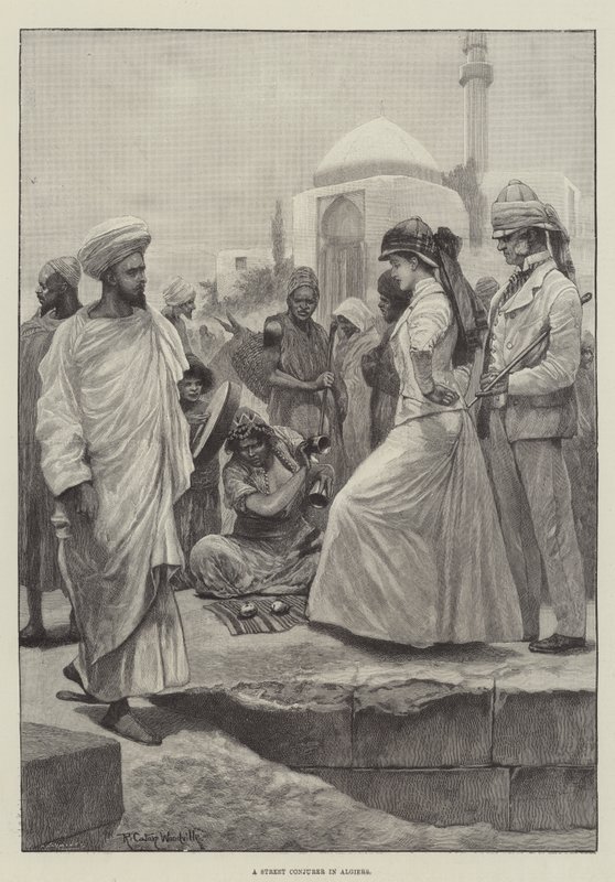 Un prestidigitateur de rue à Alger - Richard Caton Woodville junior